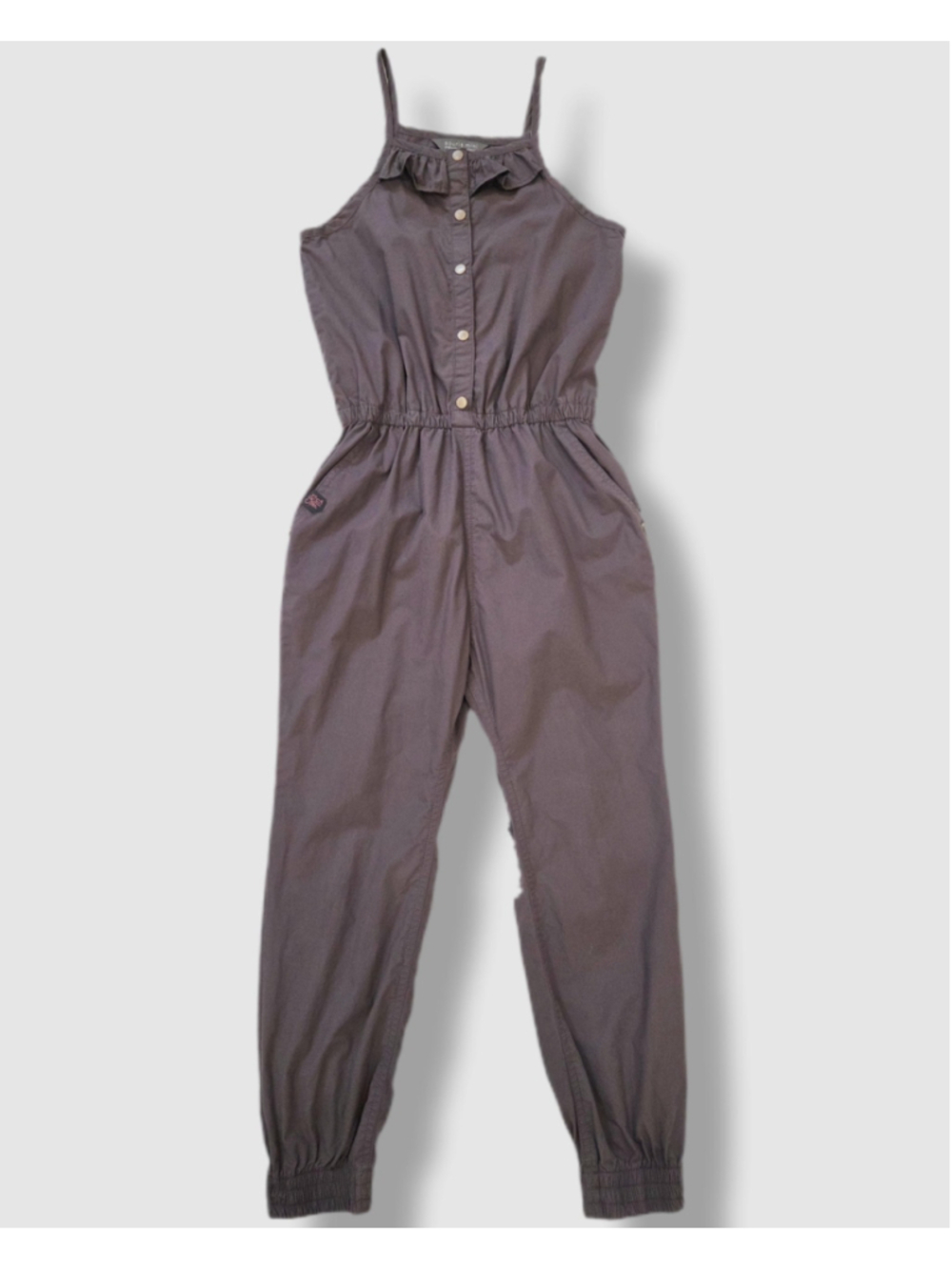 Y2K Souris Mini Romper, Girls’ Jumpsuit, taupe grey, cotton | Size 10 (140 cm)